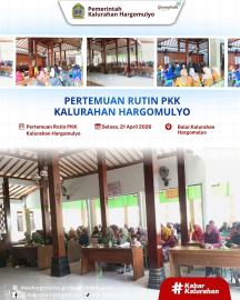 PERTEMUAN RUTIN PKK KALURAHAN HARGOMULYO